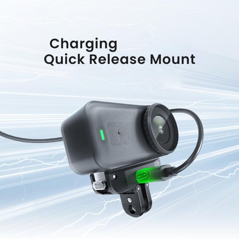 Magnetic Quick Release Mount for Camera Nylon Base with Charging Port Multiple Angle Adjustment