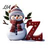 Custom Christmas Tree Decorations 2D Snowman Ornaments, Personalized Letter Ornaments for Tree, Initial Ornament, Ornament DIY Hanging Xmas