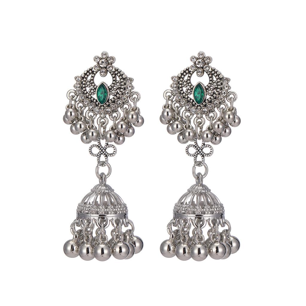 Retro Ethnic Style Versatile Earrings Femininity Bohemian Vacation Fringed Earrings European and American Exaggerated Earrings