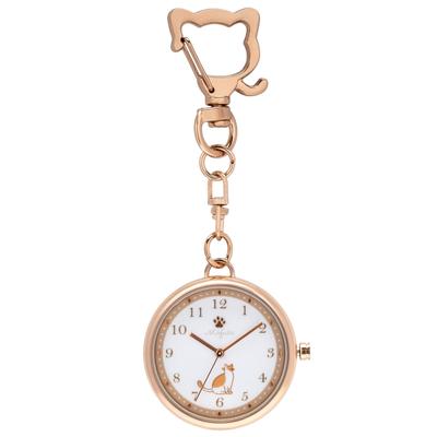 Pocket Watch Keychain Watch Analog Cat Brown Beige Catomi [Fieldwork] Women's JN030-4
