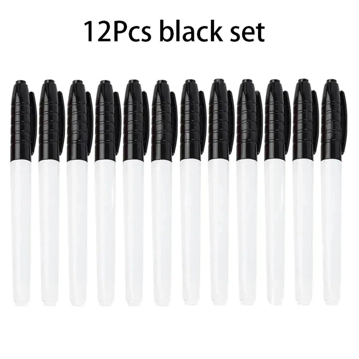 

12Colors/set Ultra Fine Tip,0.5mm Dry Erase Markers Erasable Whiteboard Markers for School,Office,Planning White Board Marker