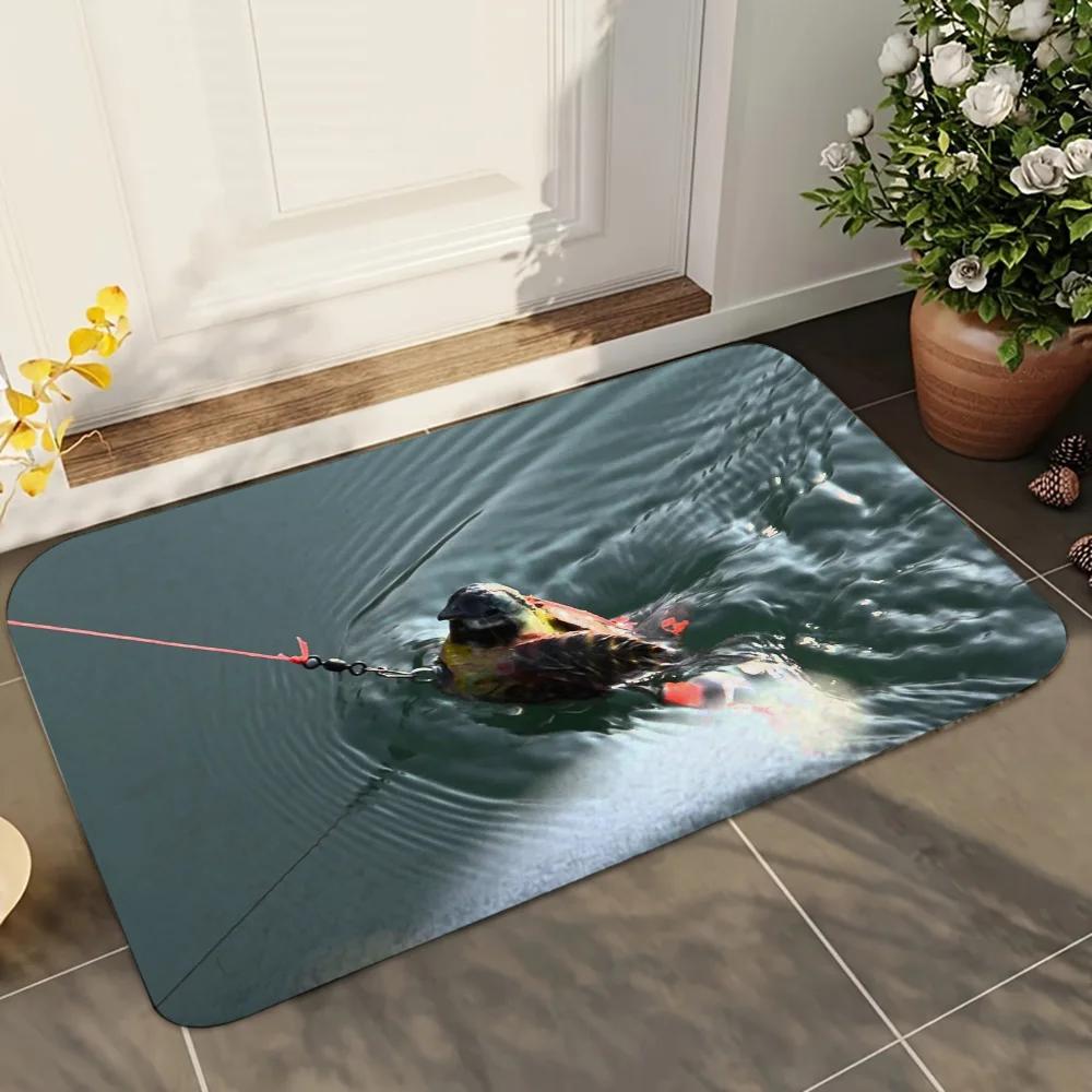 1pc Rapala Fishing Enthusiasts Bathroom Absorbent Mats Anti-Slip Mats Home Decor Supplies Carpets Home Kitchen Floor Mats