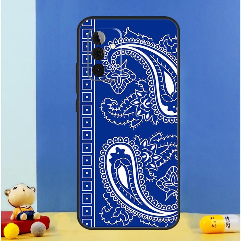 Blue Bandana Case For Samsung Galaxy A06 A56 A16 A36 A55 A35 A33 A53 A13 A23 A17 A54 A34 A14 A52 A32 A15