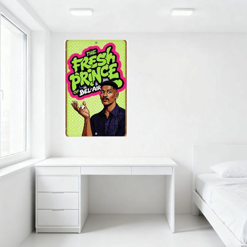 The Fresh Prince of Bel-Air Vintage Tin Sign Pop Art Retro Wall Decor for Home Bar Man Cave 90s TV Fans
