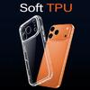 For iPhone 11 12 13 14 15 16 Air 17 Pro Max X XS XR 6 6S 7 8 Plus SE Camera Full Cover Transparent Silicone Airbag Anti Shock Phone Case Cover