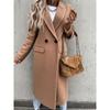 Autumn and Winter Long Suit Collar Woolen Coat Coat Women