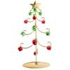 Iron Christmas Tree Small Xmas Tabletop Decor Ornament Bell Metal Christmas Holiday Decorative Adornment Office Cafe Restaurant