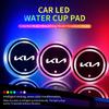 For Kia RioA2pcs Car Water Cup Coasters LED Light Holder Mat For KIA Ceed Sportage Rio Proceed K5 Optima Sedona Forte Cerato Venga Accessory