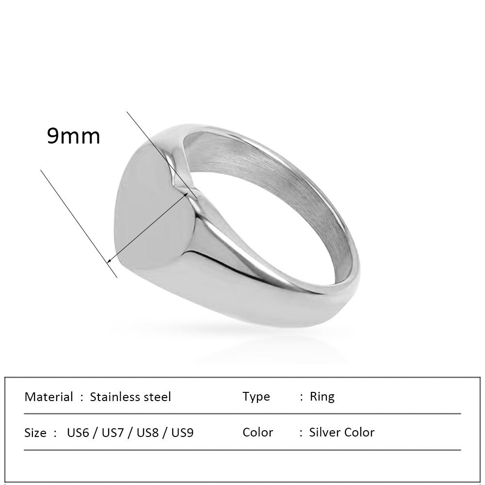 Waterproof Stainless Steel Ring for Women Non-fading Heart Ring Stylish Metal Rings Simple New Jewelry