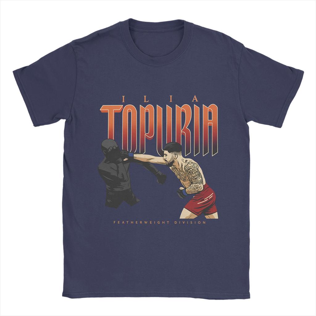 Ilia Topurias T-Shirts for Men  Humorous Pure Cotton Tee Shirt Crew Neck Short Sleeve T Shirts Plus Size Clothing