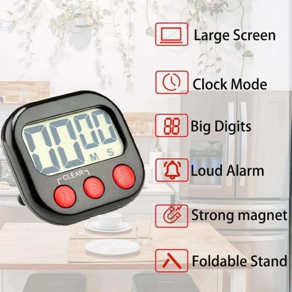 Stopwatch Visual Countdown Timer LCD Screen Alarm Clock  Home Office Study Tool