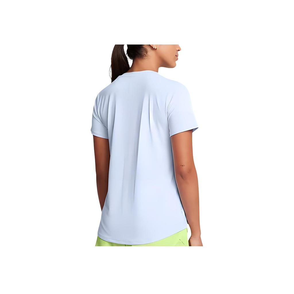 Under Armour Launch Elite Solid Versatile Short Sleeve Breathable T-Shirt Women Tops Rain-Cloud-Blue 1383364-464