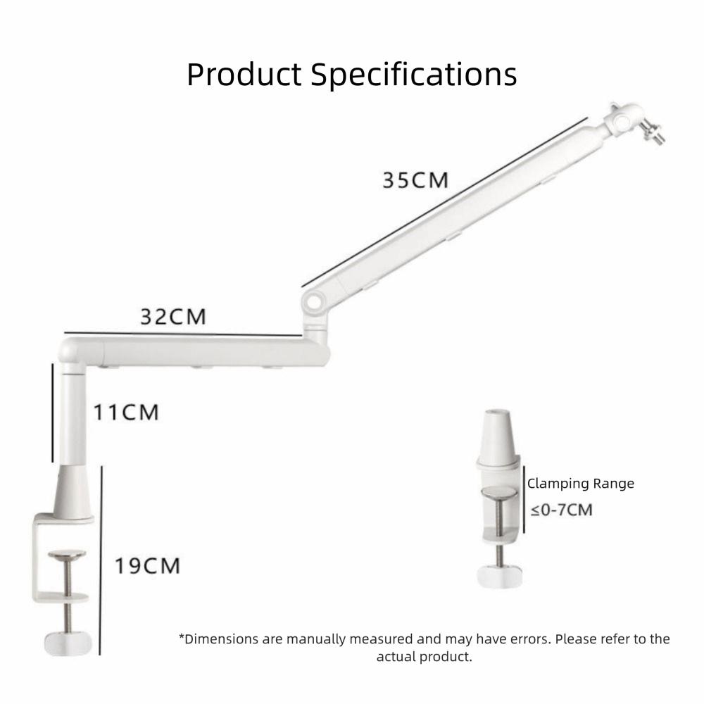 Aluminium Studio Low Profile Mic Arm Mic Low Level Cantilever Bracket  Broadcasting Room