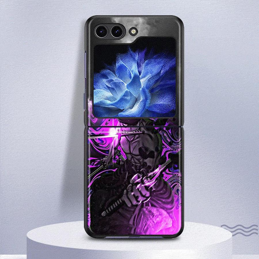 Back Phone Cover Funda Case for Samsung Galaxy Flip4 Flip3 Flip6 Z Flip 7 6 5 4 3 Flip7 FE Flip5 One Piece Cool Zoro
