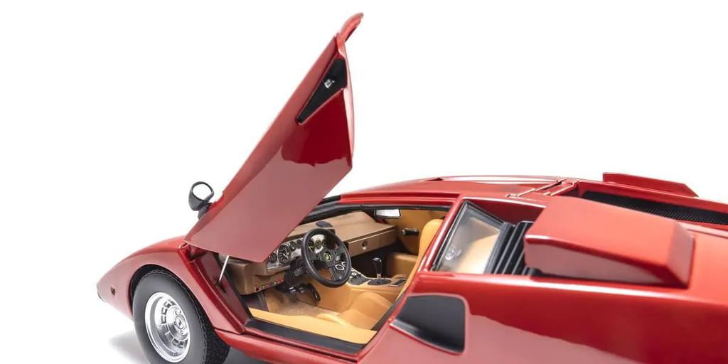 Kyosho Original Maßstab Lamborghini Countach LP400 Fertigmodell KS08321RT 1/18 (rot)