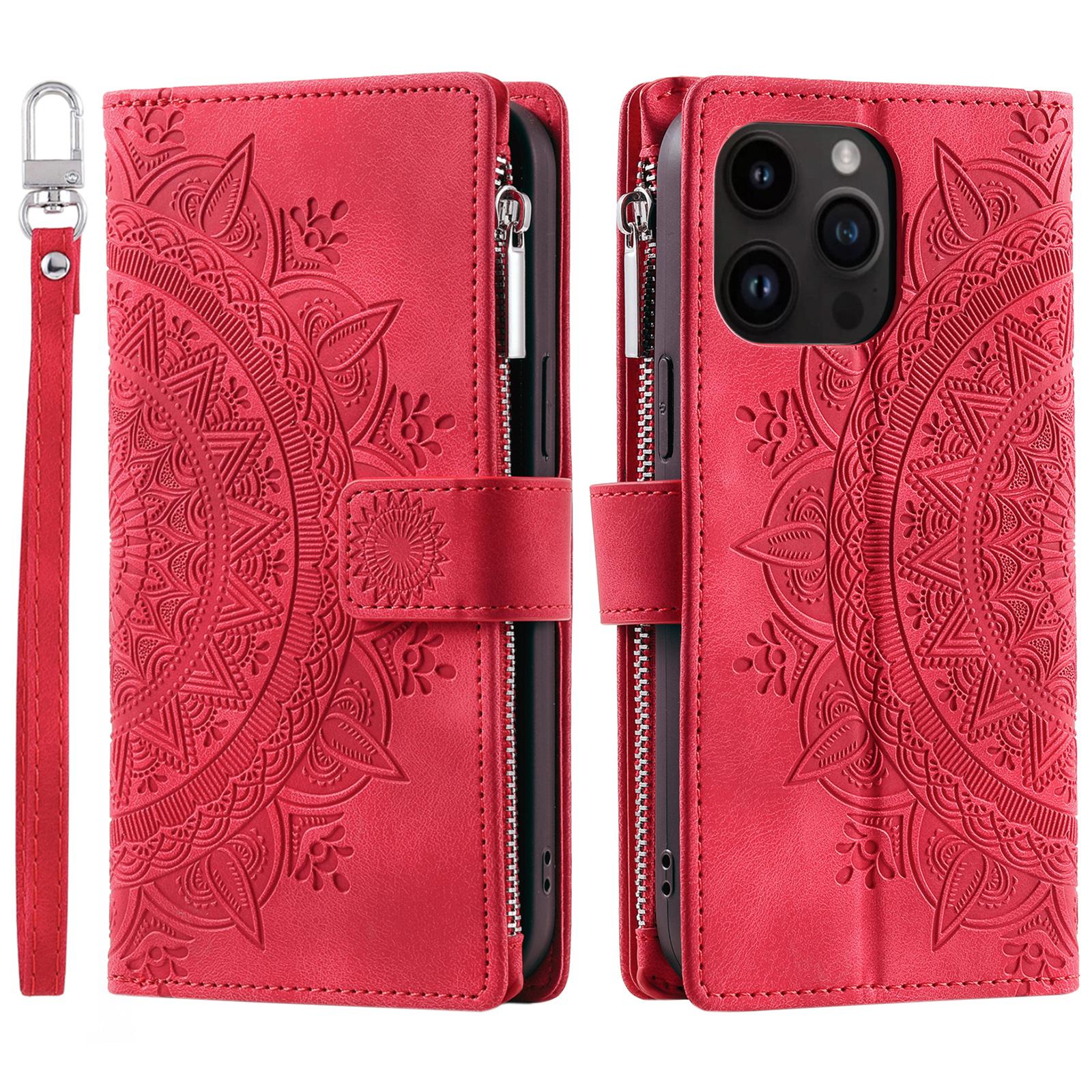

Zipper Leather Wallet Multi Cards Solt Case For iPhone 14 13 12 Mini 11 15 Pro XS Max XR X 8 7 SE 2022 6 Plus Stand Phone Cover For iPhone SE 2020 червоний
