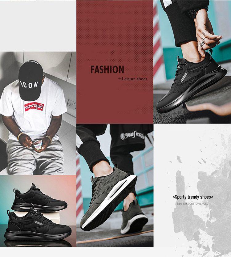 Men's Waterproof Non-slip Leather Work Shoes - Wear-resistant, Casual Fashion Sneakers for Autumn Construction.