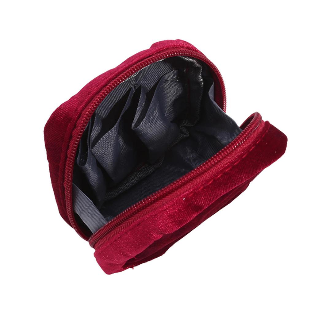 Embroidered Letter Cosmetic Bag Women Small Lipstick Earphone Sanitary Napkin Storage Organizer Case Toiletry Makeup Bags
