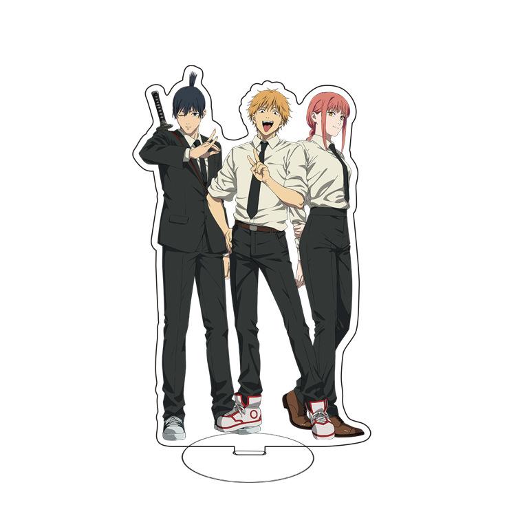 

15см Аниме Человек-бензопила Акриловая подставка Фигурка Игрушка Макима Хаякава Аки Фигурки Настольное Украшение для Дома 15cm