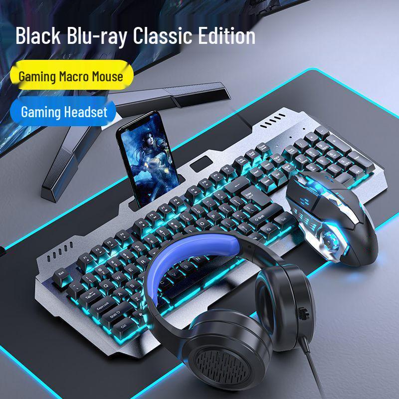Esports Gaming Wired Keyboard, Mouse, and Headset Set