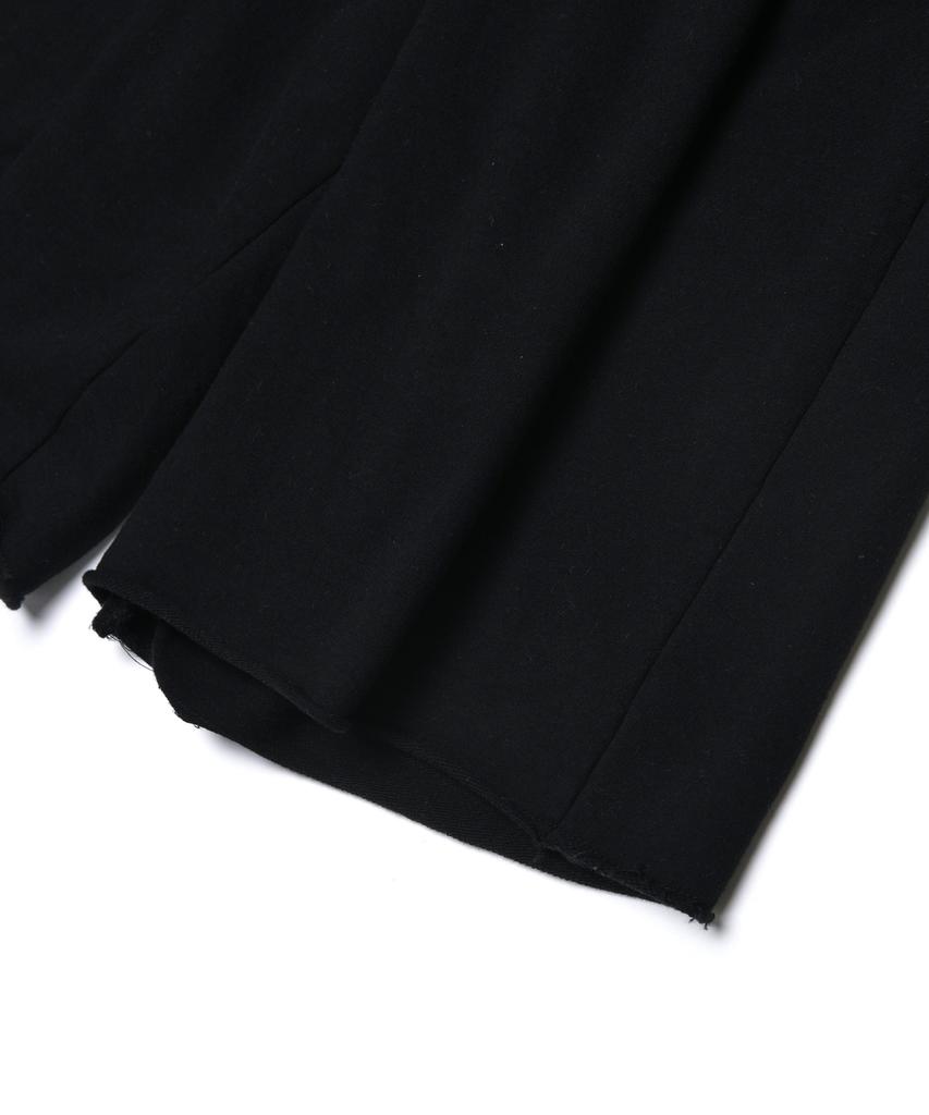 ANNOT Cutoff Wide Half Sweatpants Black