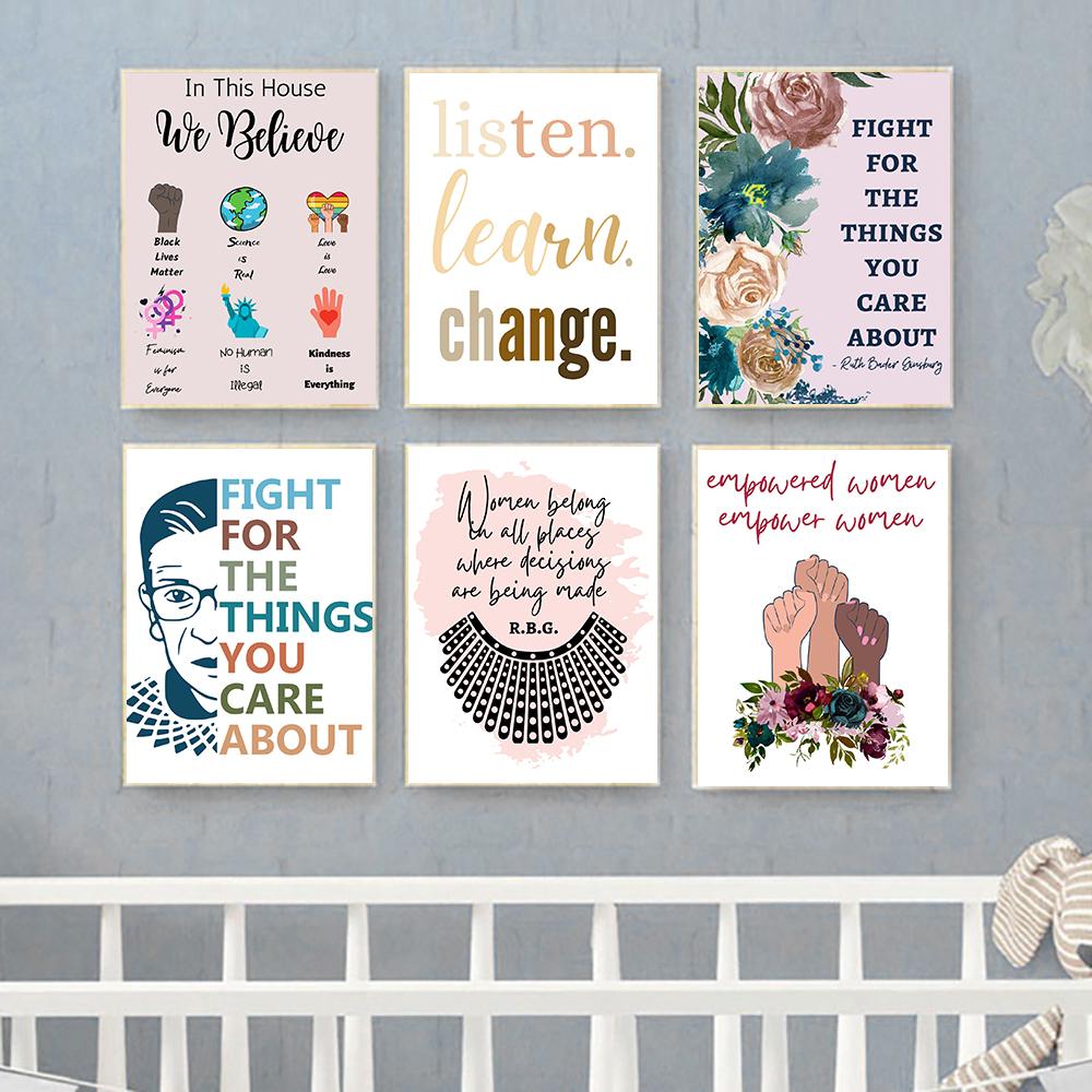 

Феминистский плакат Girl Power Art Prints Girls Gift Empowered Women Modern Wall Art Canvas Painting Picture Woman Room Wall Decor