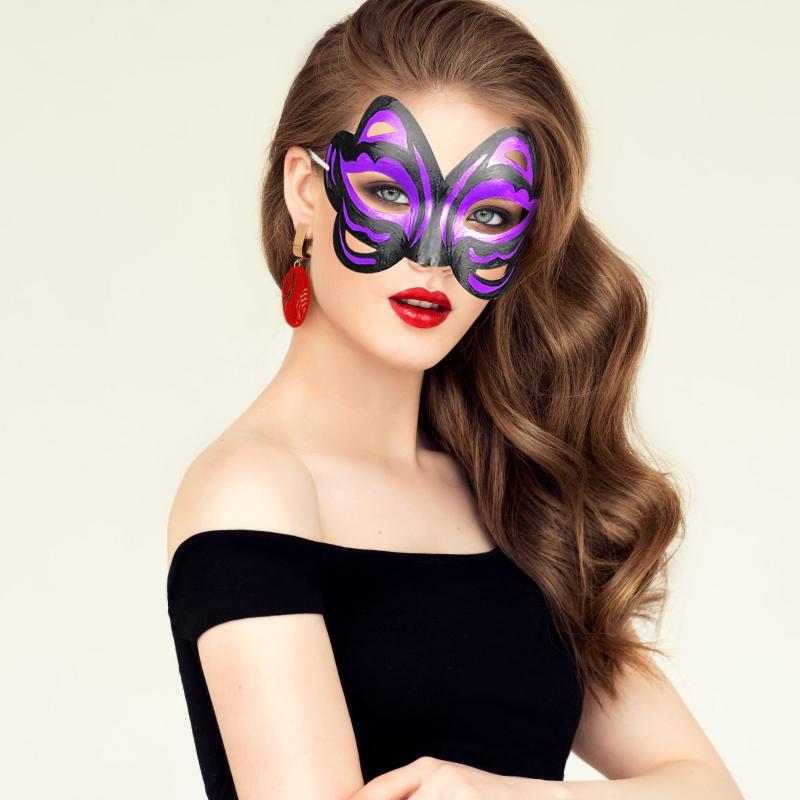 2/12/20/24 Pcs Halloween Mask DIY Paintable Blank Mask Paper Art Masks DIY Painting Masks For Masquerade Cosplay Party