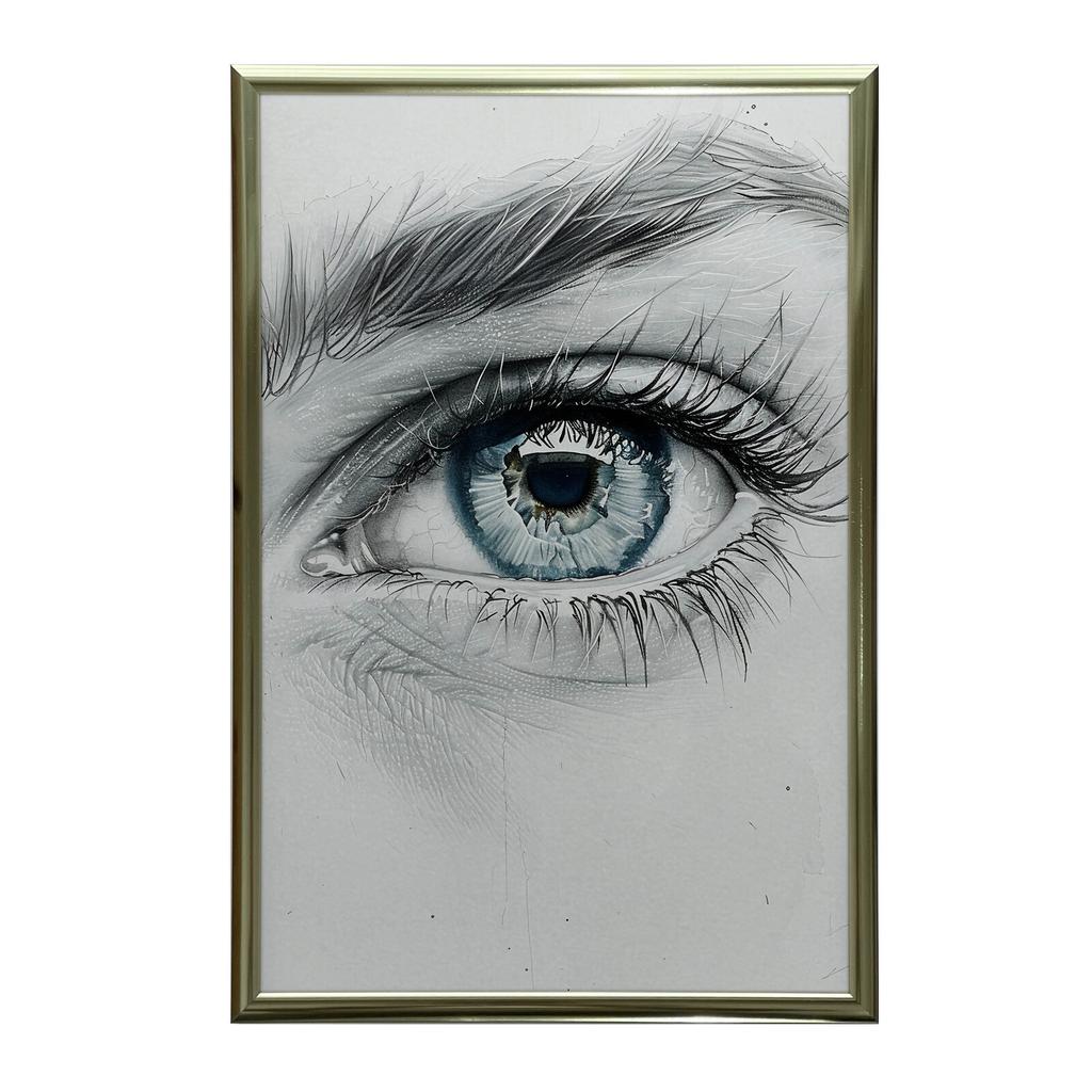 Captivating Look Captivating Look, 50X70 Cm, Gold Aluminum Frame, 230 Gsm Matte Paper