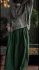 Vintage Patchwork Tie Dye T Shirt Women Loose Linen Long Sleeve O Neck Top Autumn Female Fashion