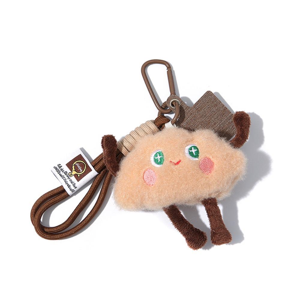 

Cute Cloud Plush Keychain Bag Hanging Keyring Creative Cloud Dolls Pendant Mobile Case коричневый