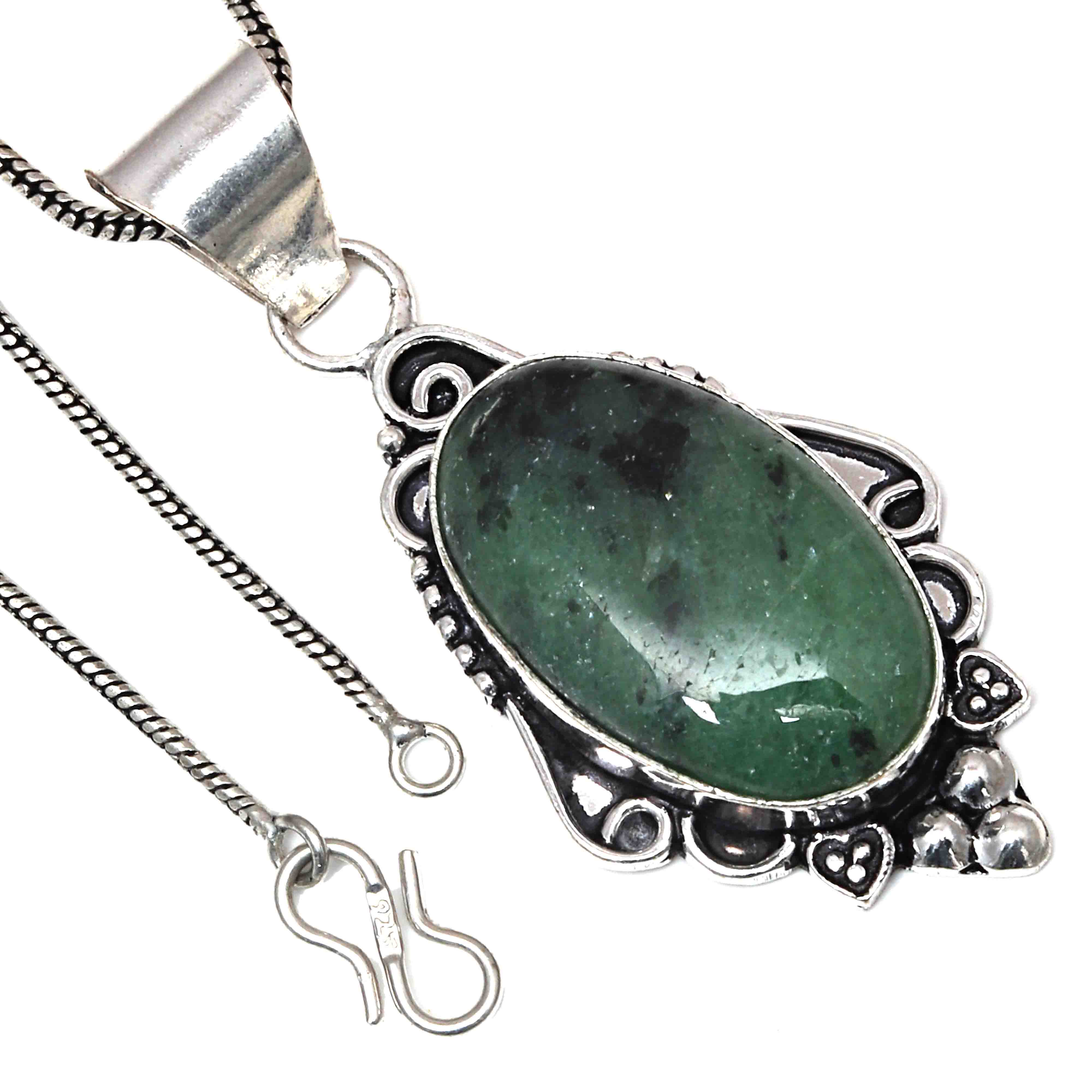 

Pendant Ruby Zoisite Gemstone Handicraft Valentine Day Silver Jewelry 2.25