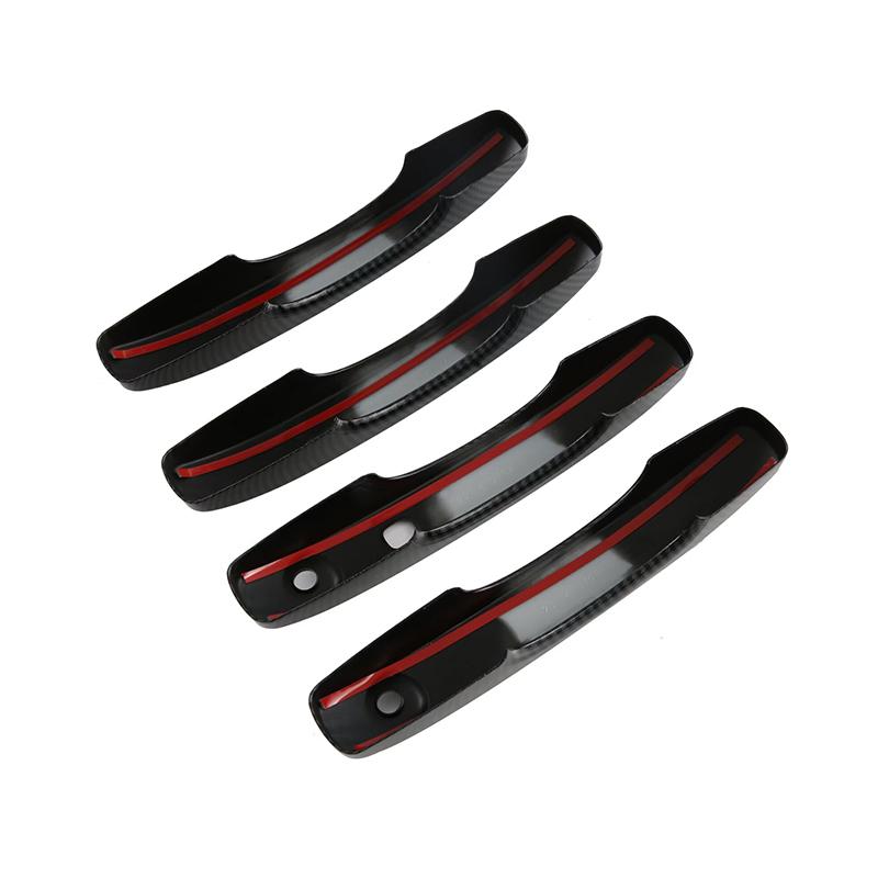 Car Decoration Door Handle Cover For Ford Ranger T9 2024 Carbon Fiber Black Cars Accessories Exterior Styling
