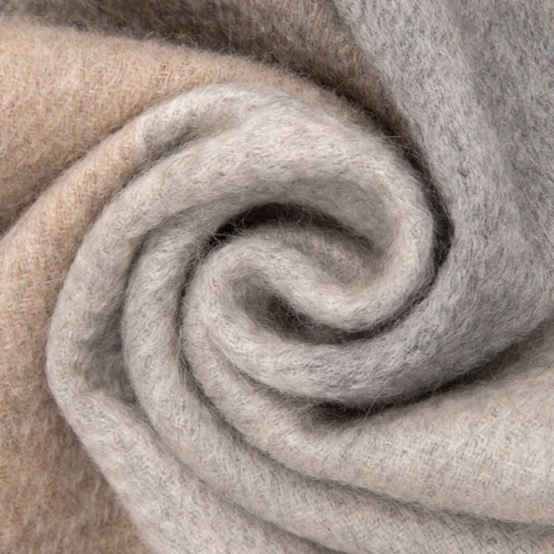RECLOW RECLOW LAND 100% Cashmere Check Muffler Beige