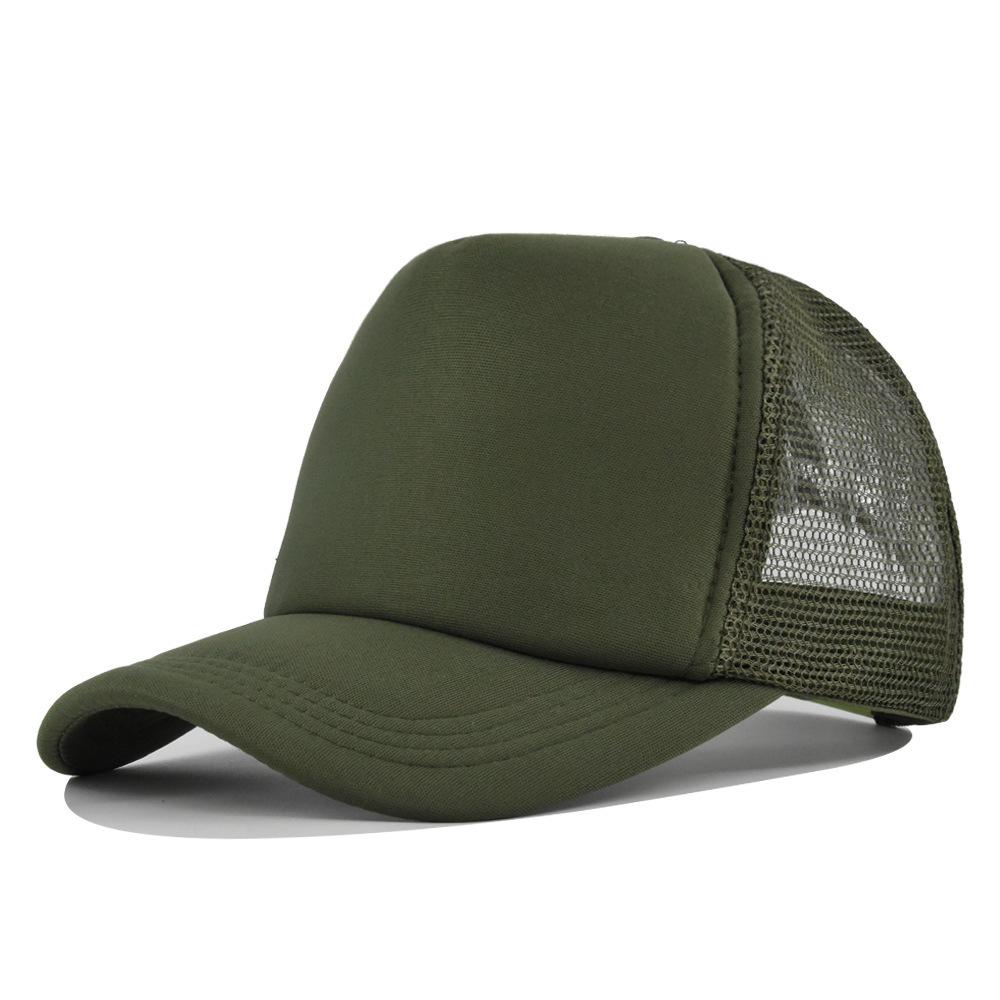Fashion Desgin Solid Color Sponge Baseball Cap Net Cap Curved Brim Hat Sun Hat Light Mesh Sun Cap Outdoor Women Men