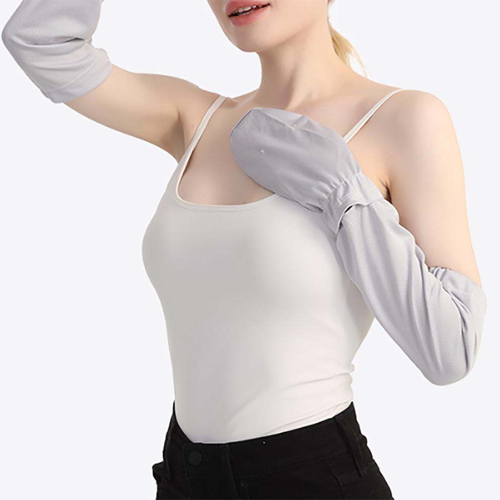 Sun Protections Cooling Arm Cover Sunscreens Sleeves Driving Fingerless Sun Sleeves Adjustable Arm Sleeve with Gloves