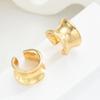 Retro Minimalist Irregular C-Shaped Earrings Clip for Women Lightweight Smooth No Pierced Geometric Ear Cuff Punk Jewelry Gifts