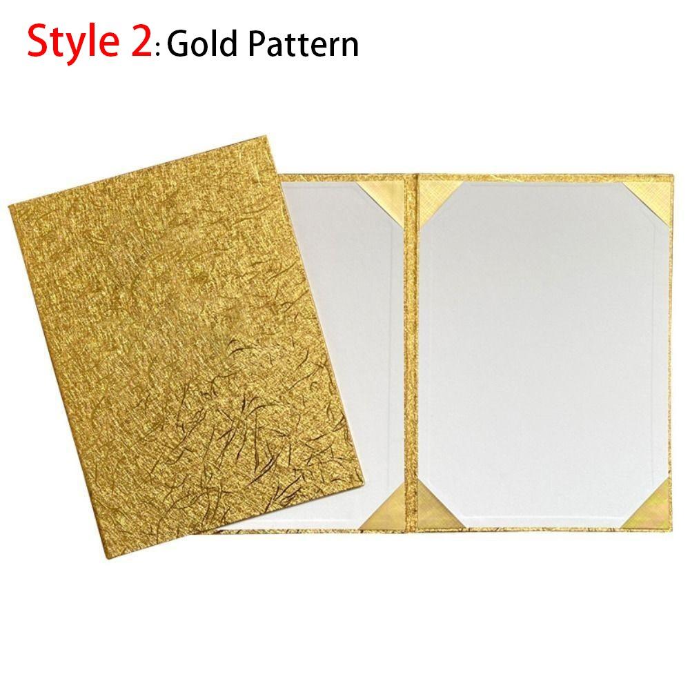 1Pcs Thicken A3 A4 Paper Hardcover Plush Surface File Page Folder  Signing Contract