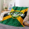 1PC Jamaica Rugby League Patterned Flannel Blanket Suitable For All Seasons for Home Decor Warmth and Comfort Gifts Holiday Present