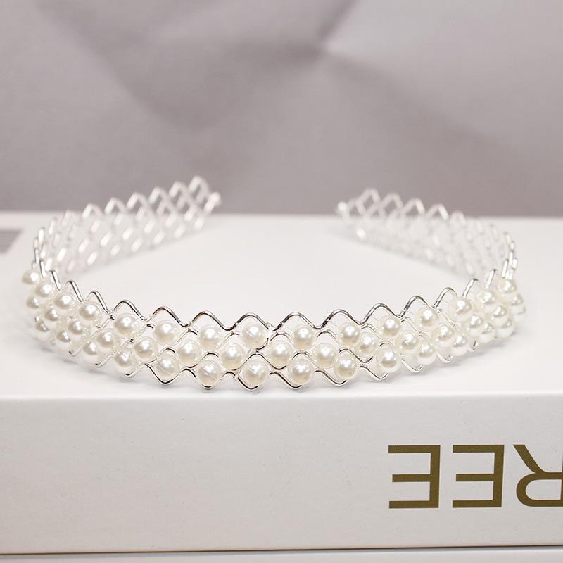 2025 Mori Style Fairy Pearl Headband with Wispy Bangs Hair Clips