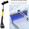 31.5" Ice Scraper and Extendable Snow Brush, 360° Rotating Brush Car Snow Scraper with Ergonomic Foam Grip, 3-in-1 Detachable Winter Ice Removal