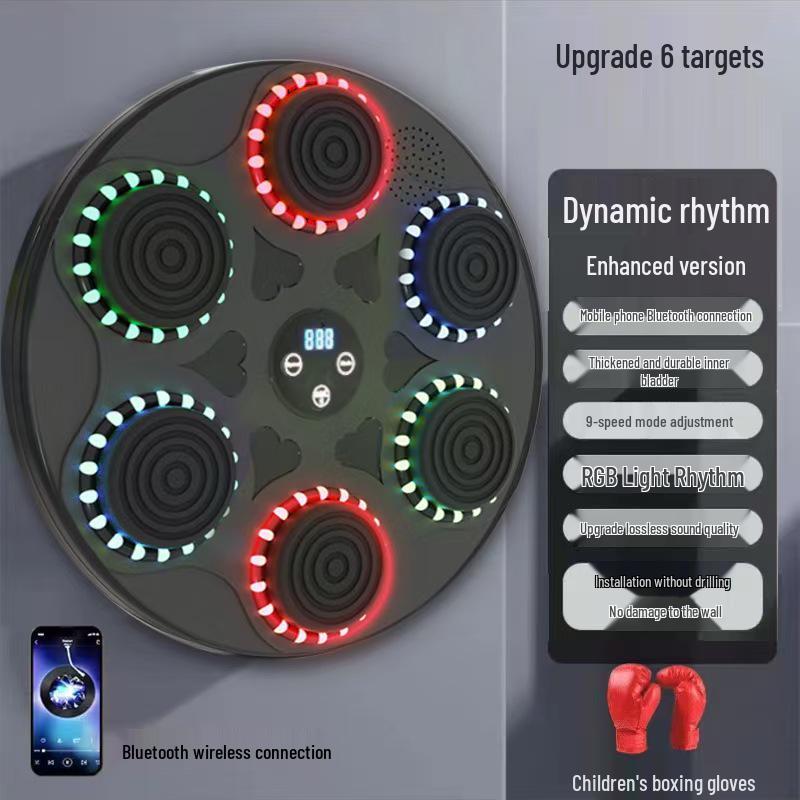 Home Fitness Smart Boxing Wall with Bluetooth Music Trainer