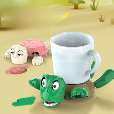 Cartoon Schildkröten-Becherhalter mit beweglichen Augen und Gliedmaßen - Hitzebeständiger Kunststoff