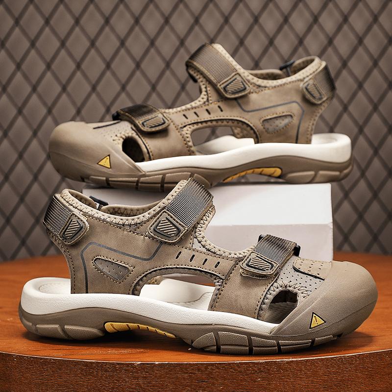 Men Sandals Outdoor Trekking Hiking Shoes Closed Toe Slippers Comfortable Beach Fisherman Summer Athletic 38-46 Sports