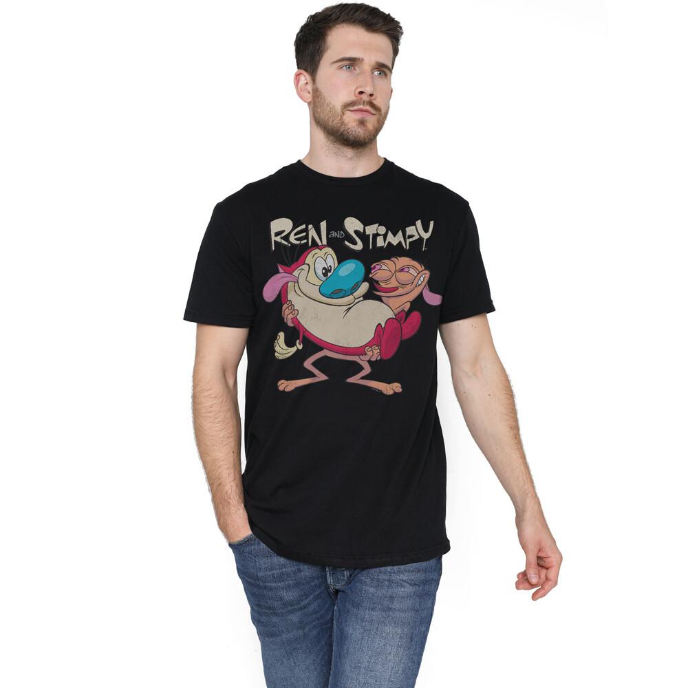 Ren And Stimpy Two Of A Kind T-Shirt S-2XL Black