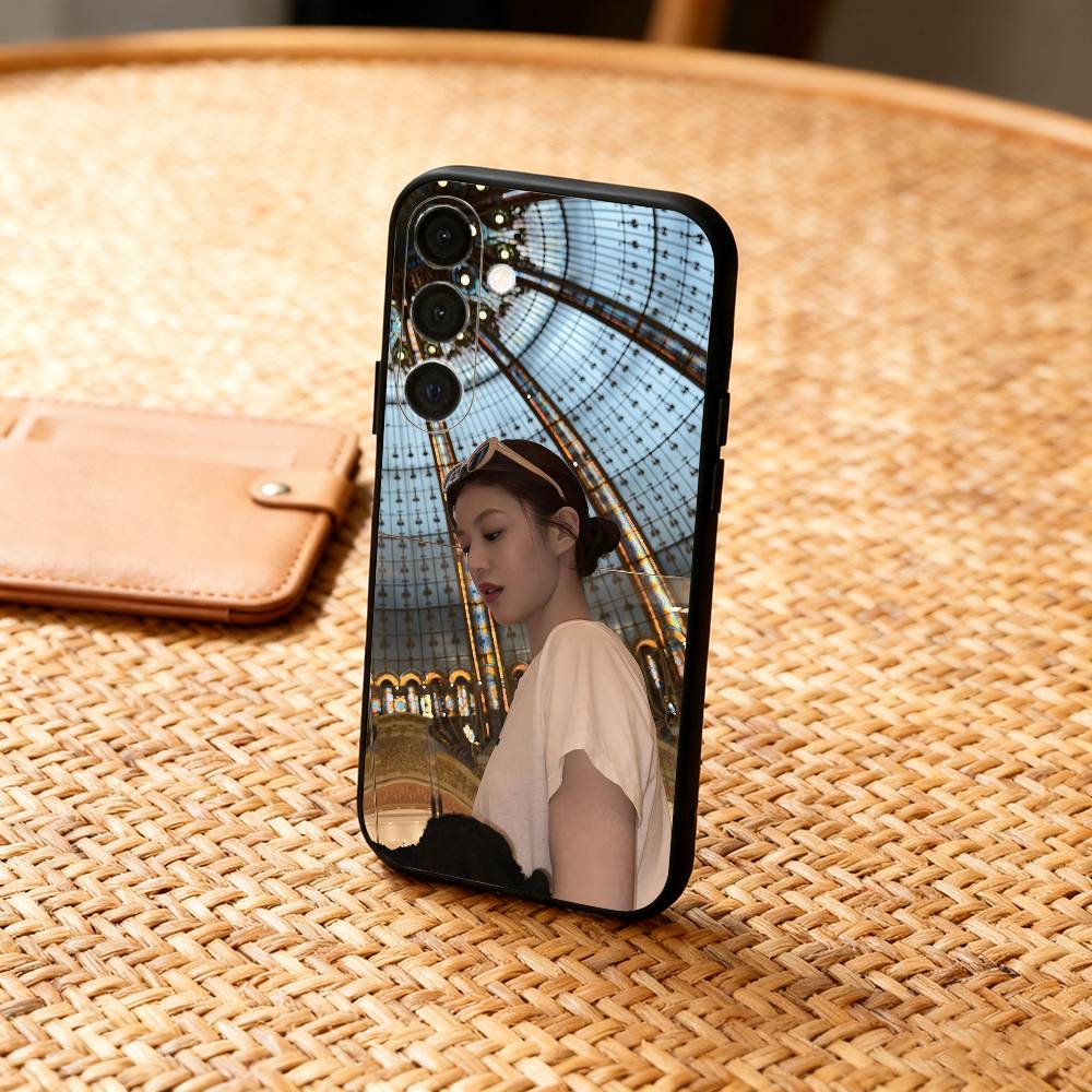 Lovely Go Younjung Actress Phone Case For Samsung A73,72,71,53,52,51,22,91,80, Soft Black Cover