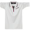 Nuova Maglietta Polo da Uomo Larga Plus con Cerniera Business Traspirante Casual a Maniche Lunghe con Rever Leggera Morbida Antirughe Traspirante Cotone