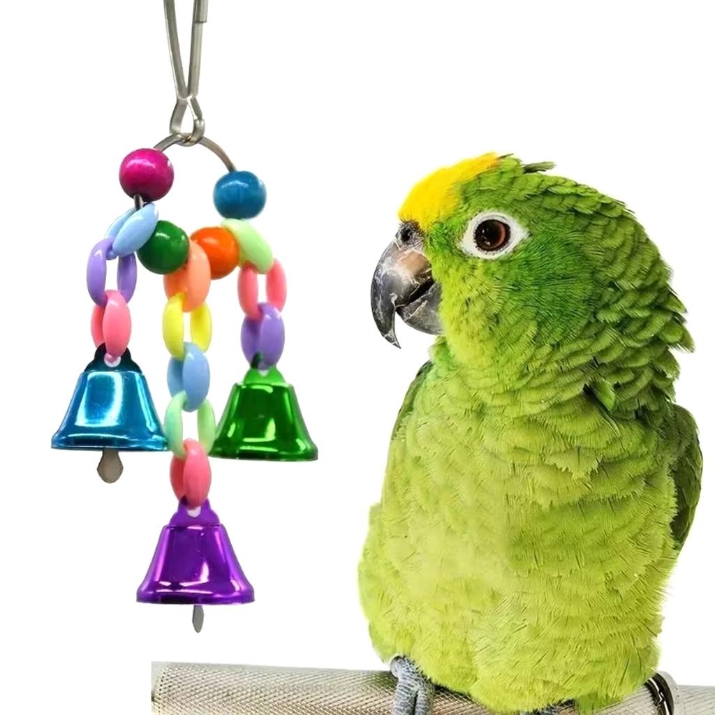 Parrot Foot Toy With Colorful Beads Stress Relief Bird Interactive Bird Toys for Bird Cage Accessories
