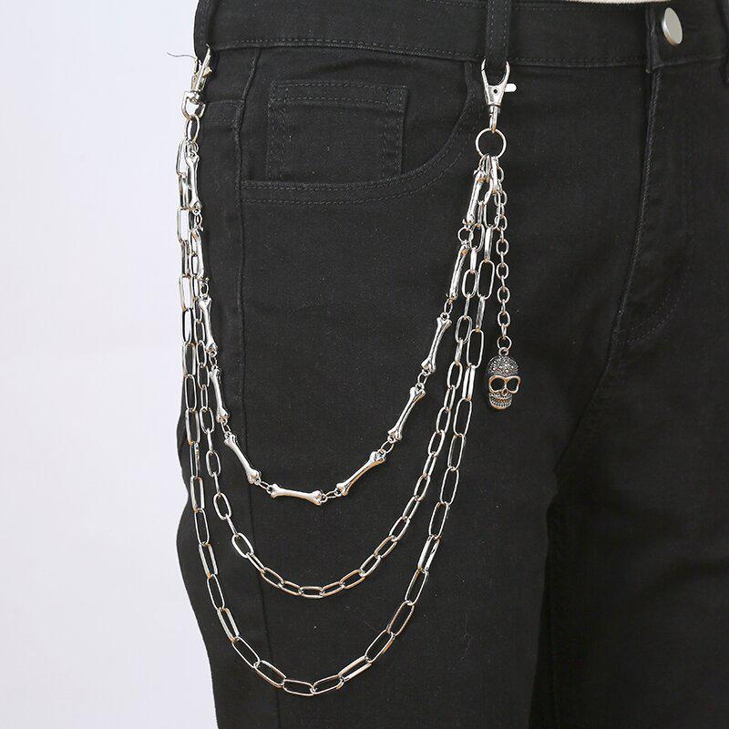 Trendy Multi-layer Denim Waist Chain for Men & Women – Punk Hip Hop Rock Style Decorative Pants Chain