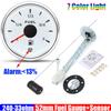 ZMFJH 2"52mm Fuel Level Gauge with Flashing Alarm 0-190ohm 240-33ohm 0-90ohm Fuel Sensor Car Boat Oil Tank Meter 7 Color Light
