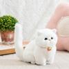 Fluffy Plush Cats with Sound Creative Imitation Cat Plush Doll Stuffed Animals Doll  Children Toys